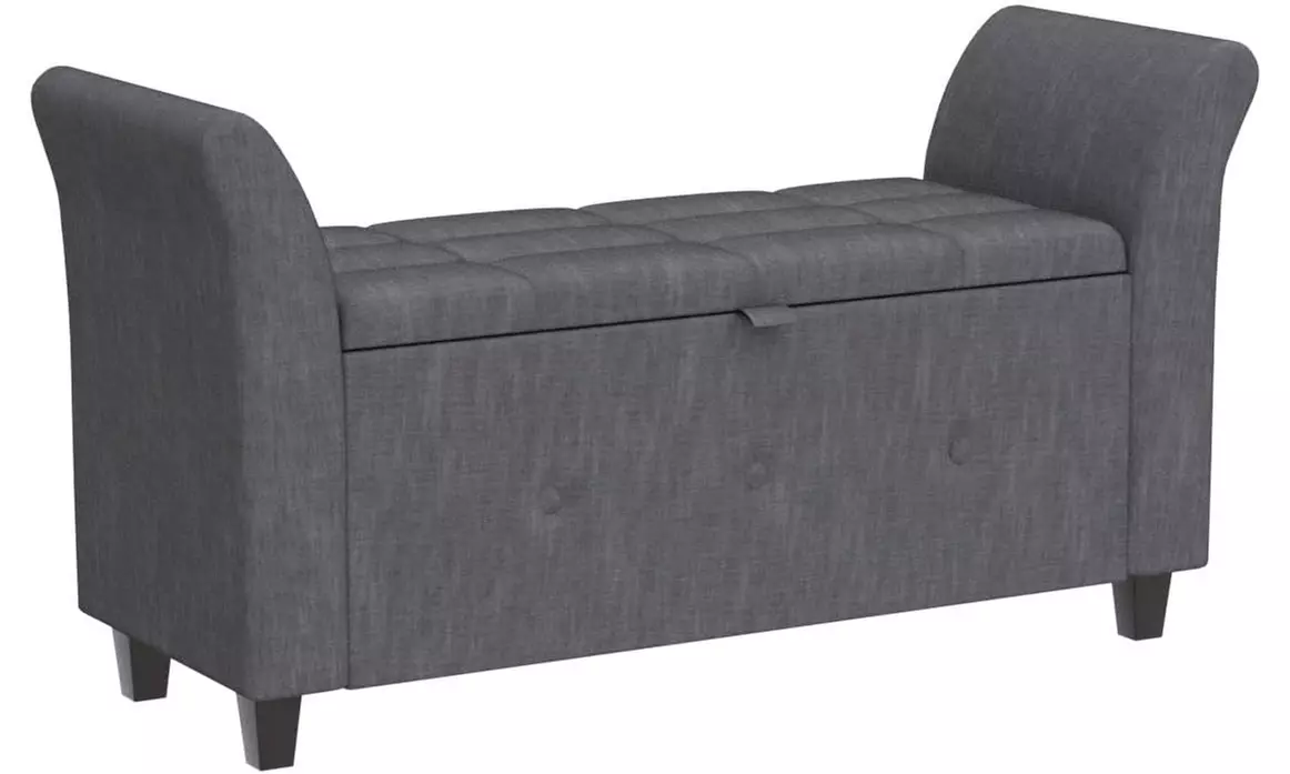 Seville Crushed Velvet or Linen Ottoman Storage Chest