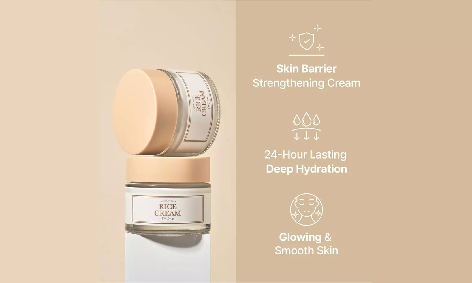 Up to Three I’m From Rice Cream Moisturisers 50ml