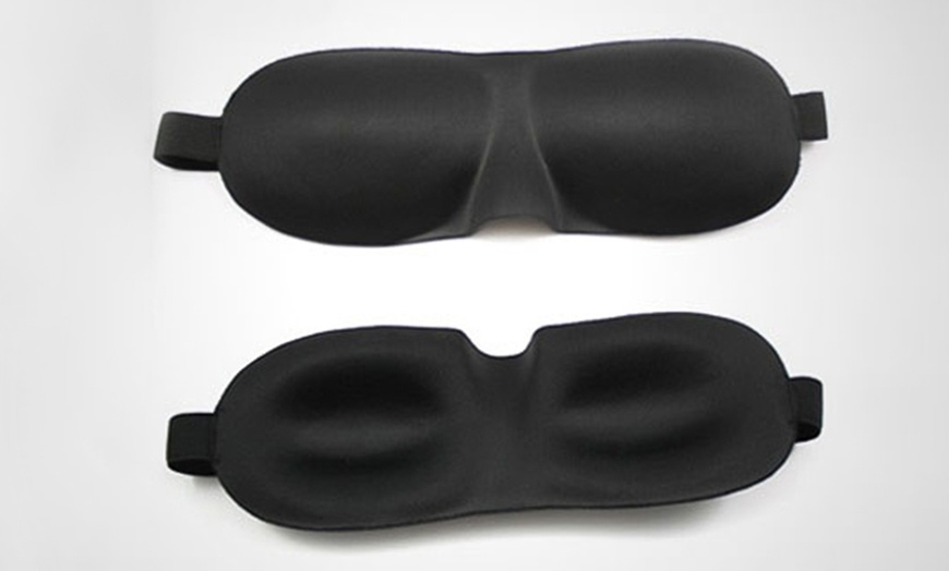 Image 4: 3D Blackout Sleep Mask and Ear Plug Set