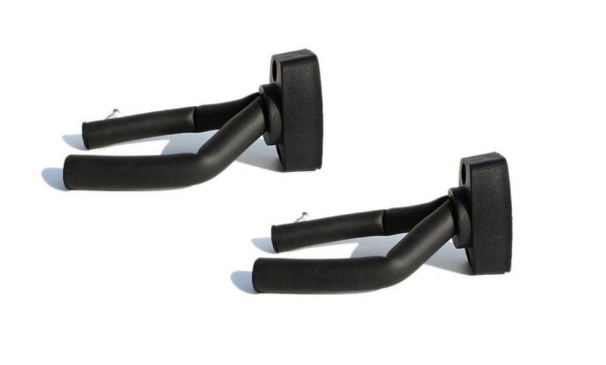 Image 9: One, Two or Four Wall-Mounted Guitar Hanging Brackets