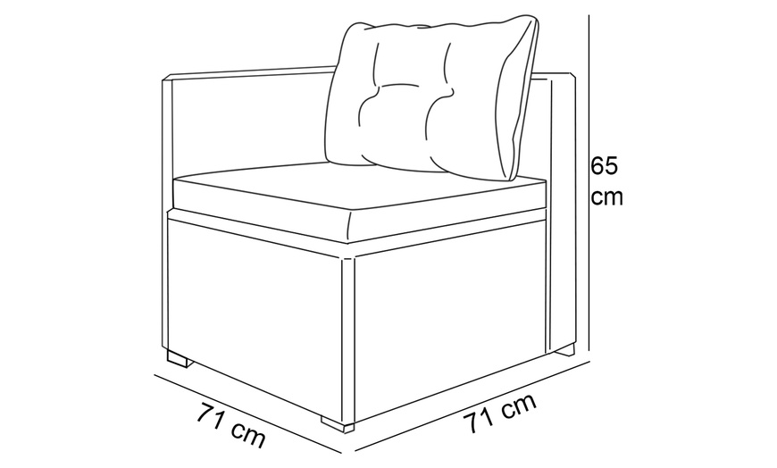 Image 9: Set Salotto da Esterno Giardino 7 Pezzi Componibili Shally Dogan