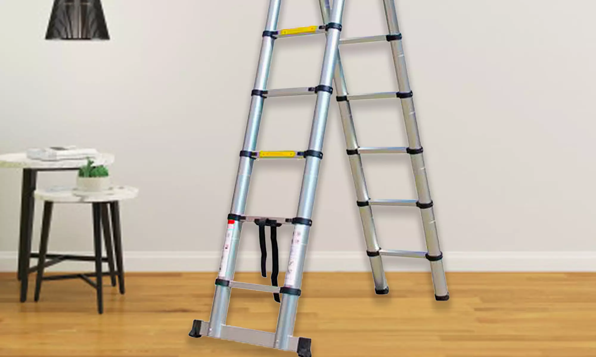 Échelle télescopique en aluminium rétractable de Herzberg