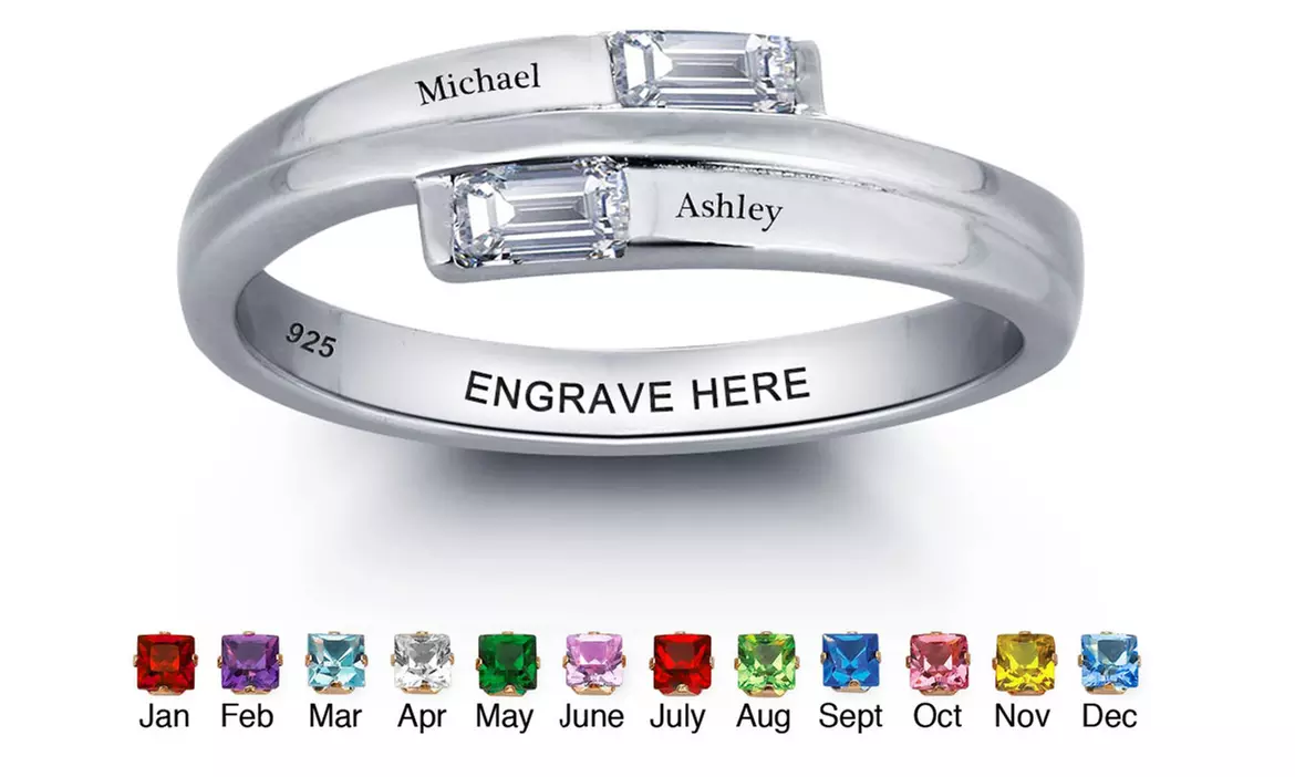 Custom Birthstone Promise Rings - Primary Image