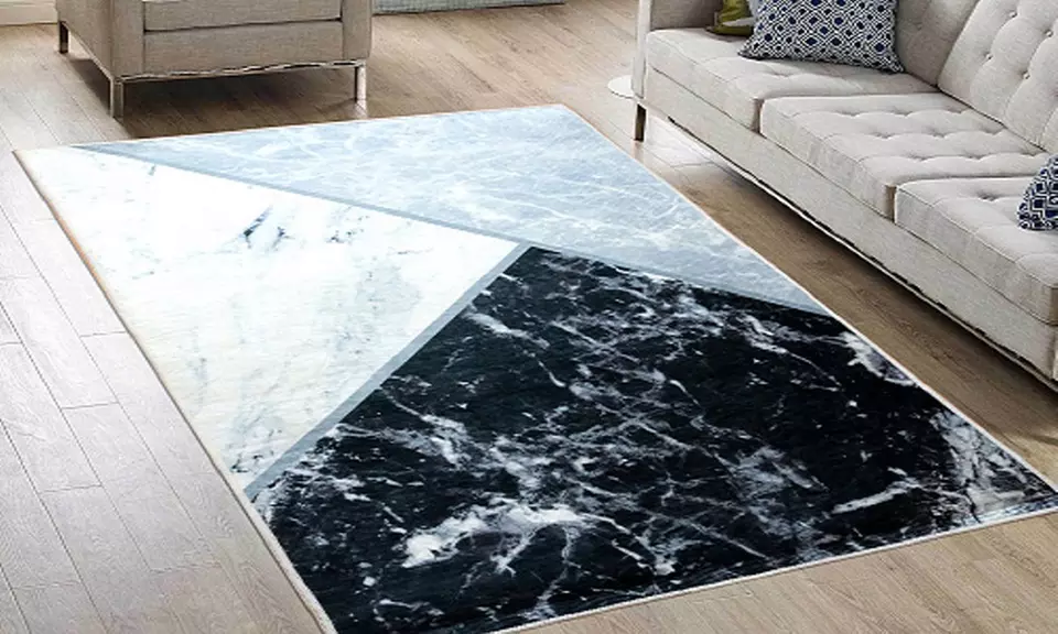 Tapis effet marbré, coloris et tailles au choix - Primary Image