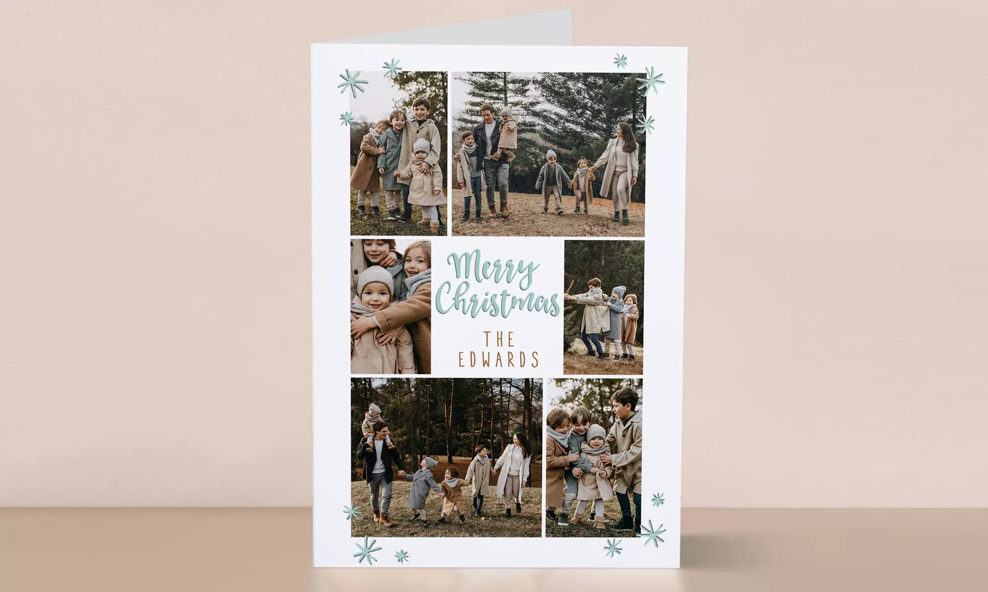 25 or 40 Personalised Flat or Folded Christmas Cards at Printerpix