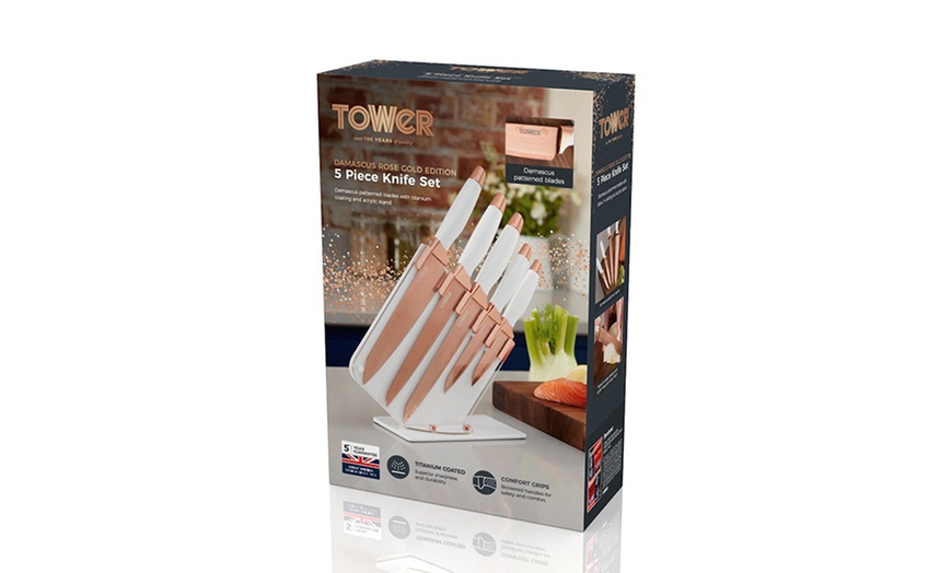 Image 18: Tower Five-Piece Knife Set