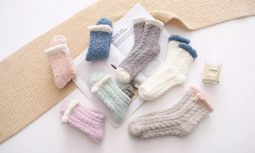1, 2 ou 3 paires de chaussettes douces et chaudes effet velours - Primary Image