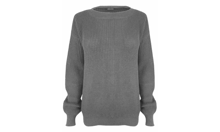 Image 4: Chunky Knit Oversized Baggy Jumper