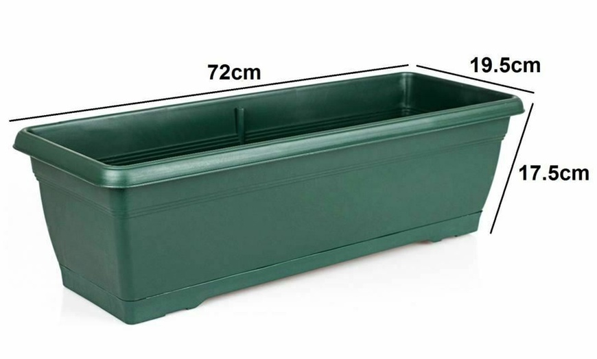 Image 7: Set of Four Rectangular 72cm Large Planters