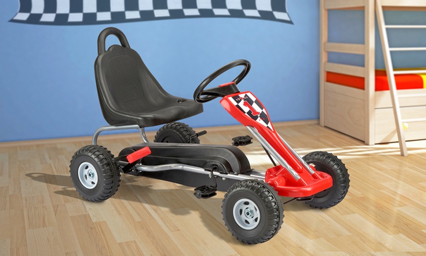 Image 1: Racing Go-Cart with Pedals