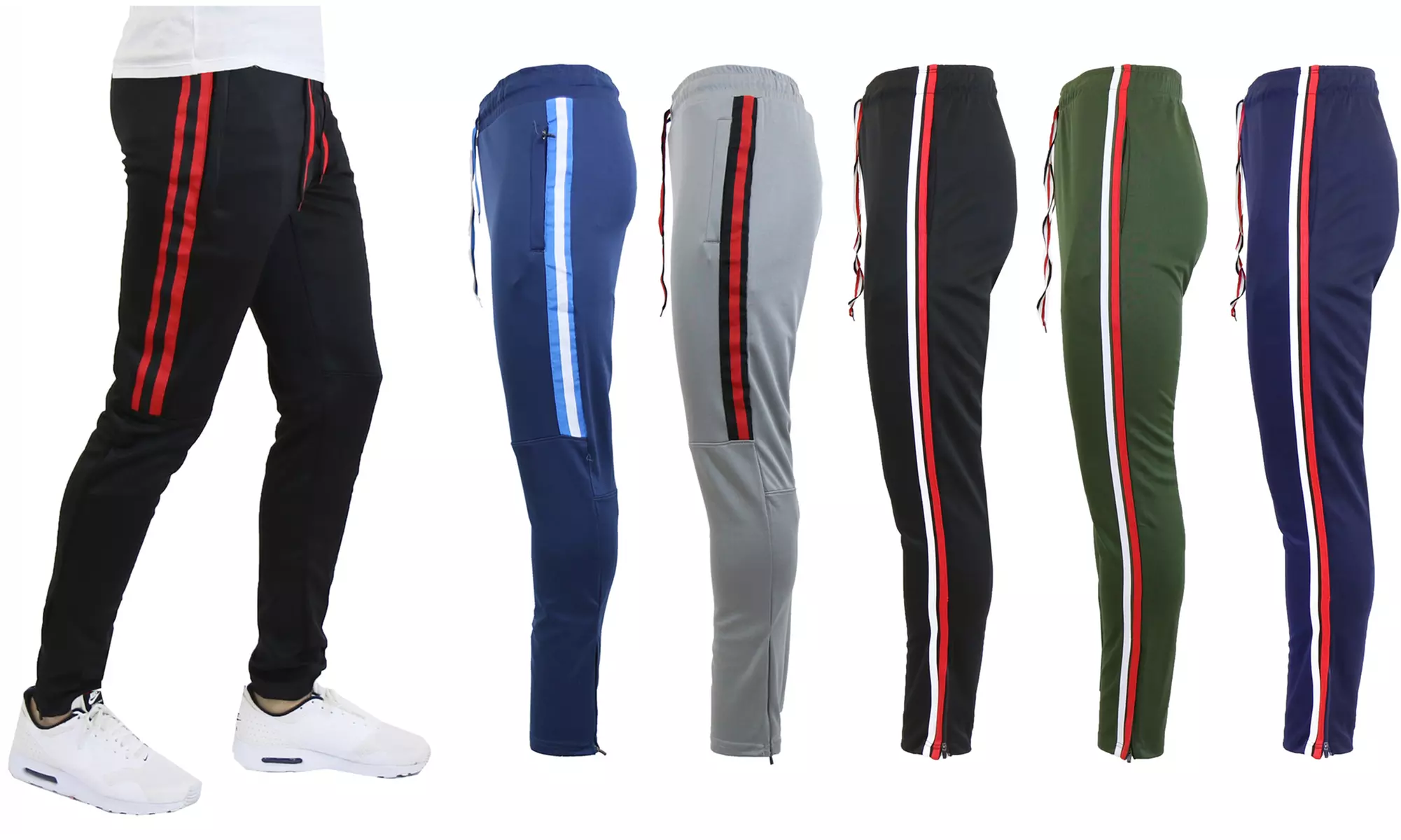 Galaxy By Harvic Men's 2-Pack Moisture-Wicking Jogger with Side Trim (S-2XL) - Primary Image