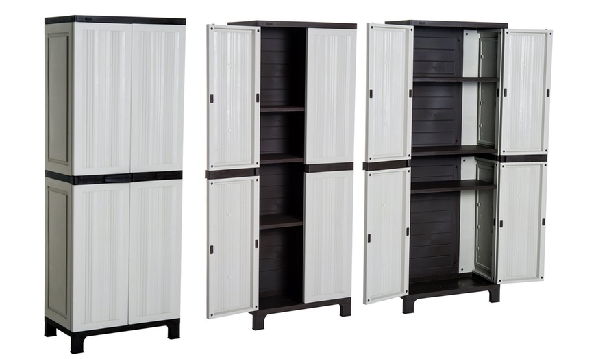 Image 3: Outsunny Garden Storage Unit