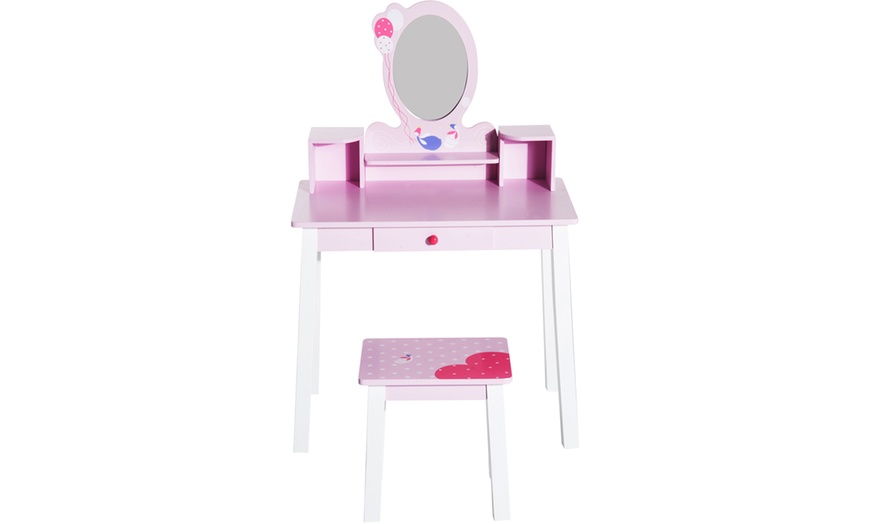 Image 3: Kids Pretend Play Vanity Table