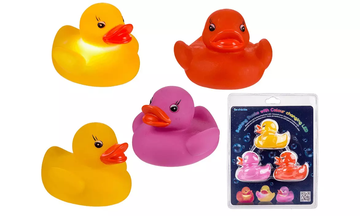 1, 2 ou 3 set de 3 canards de bain lumineux - Primary Image