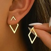 Image 2: Geo Earrings and V Necklace Set