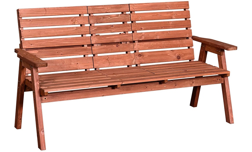 Image 4: Outsunny Two-Three Seater Convertible Bench