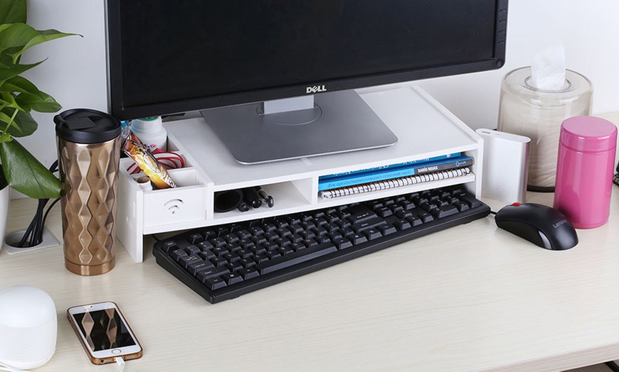 Image 1: Computer Monitor Stand