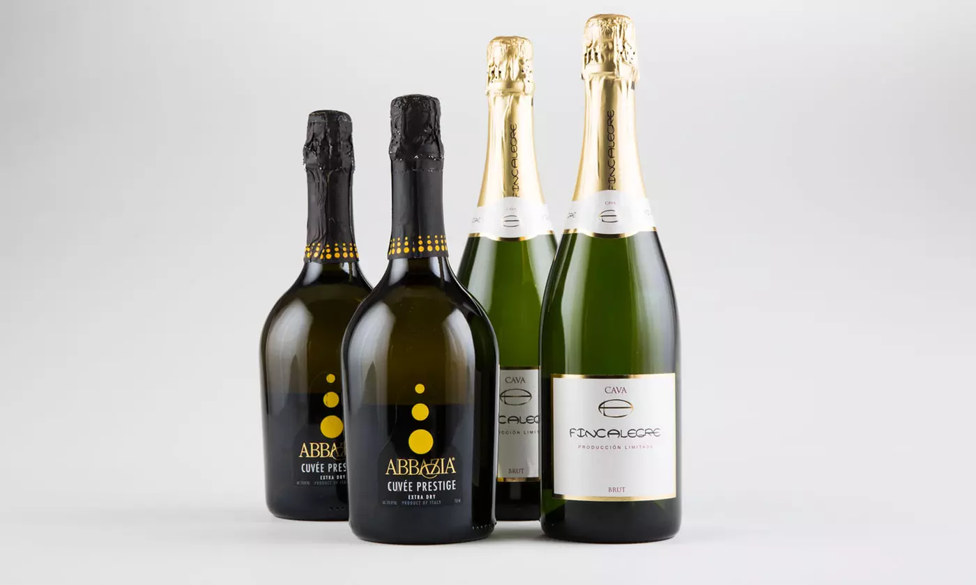 $55 for Four Bottles of Award-Winning Sparkling Wines from Wine Insiders. Shipping Included. ($115.91 Value) - Primary Image