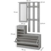 Image 4: Set mobili da ingresso con appendiabiti, scarpiera e specchio