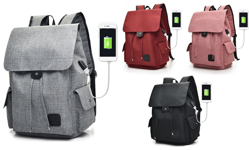 Image 1: USB Charging-Port Backpack