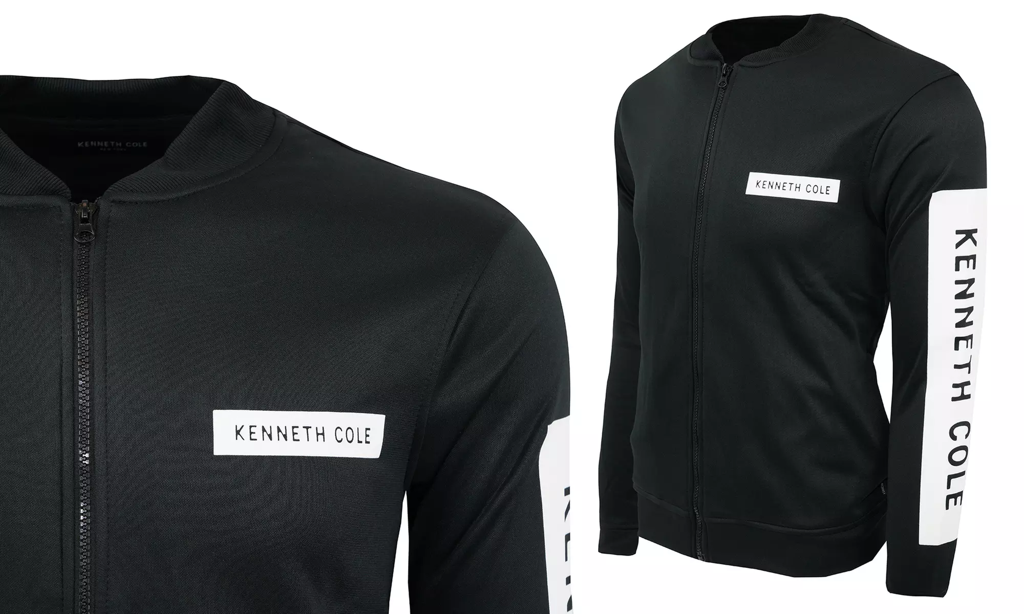 Kenneth Cole Reaction Men's Full Zip Logo Bomber Sweatshirt (S-XL) - Primary Image