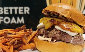 Menú de burgers Madhattan con acompañamiento y bebida en pleno Madrid