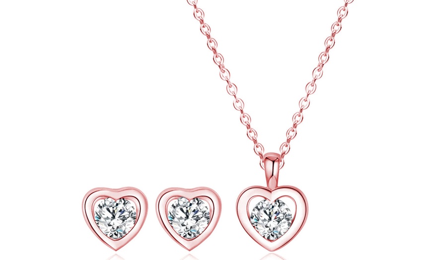 Image 3: Pendant and Earring Set Made with Crystals from Swarovski®