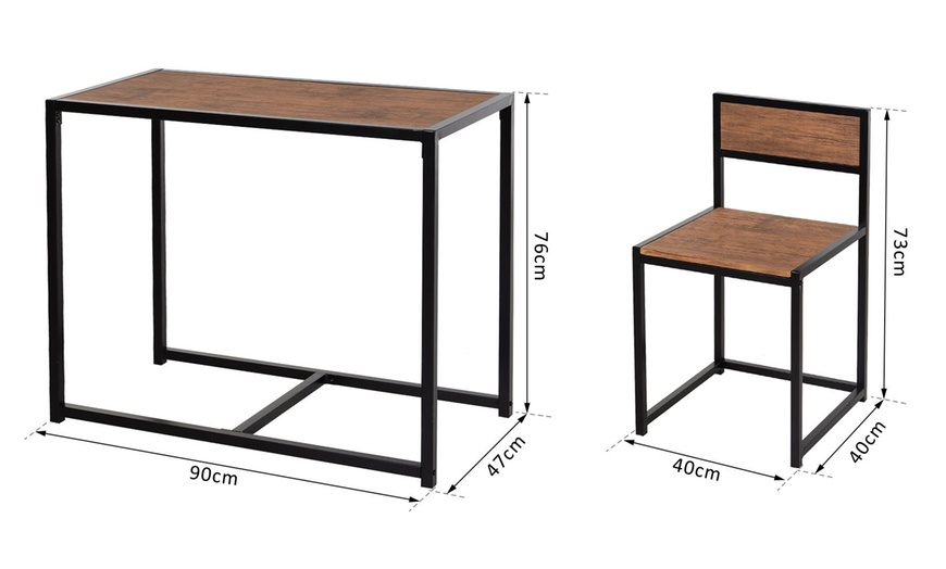 Image 8: Industrial Dining Table Stool Set