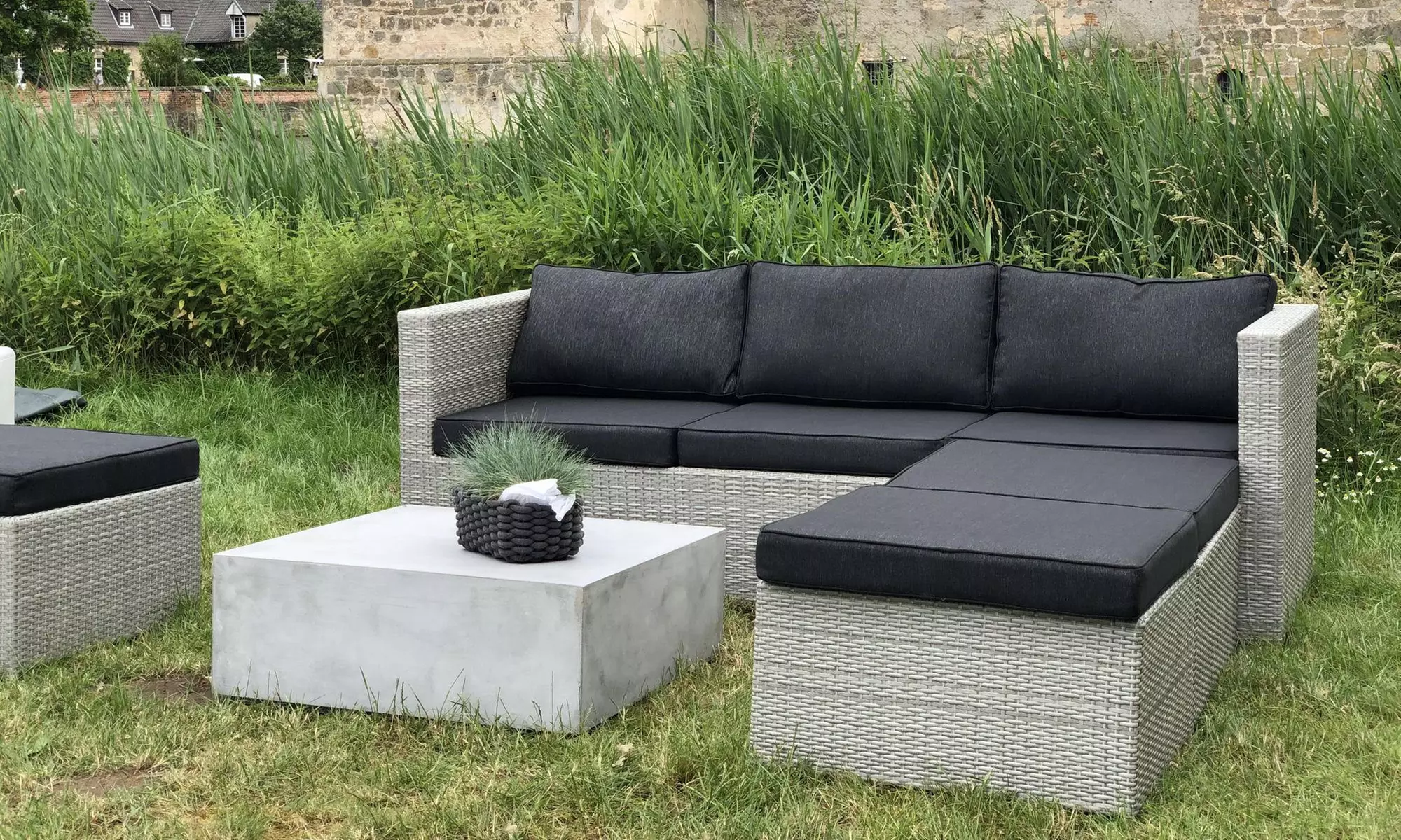 Matodi 4-teiliges Garten-Lounge-Set Classic in Grau - Second Medium