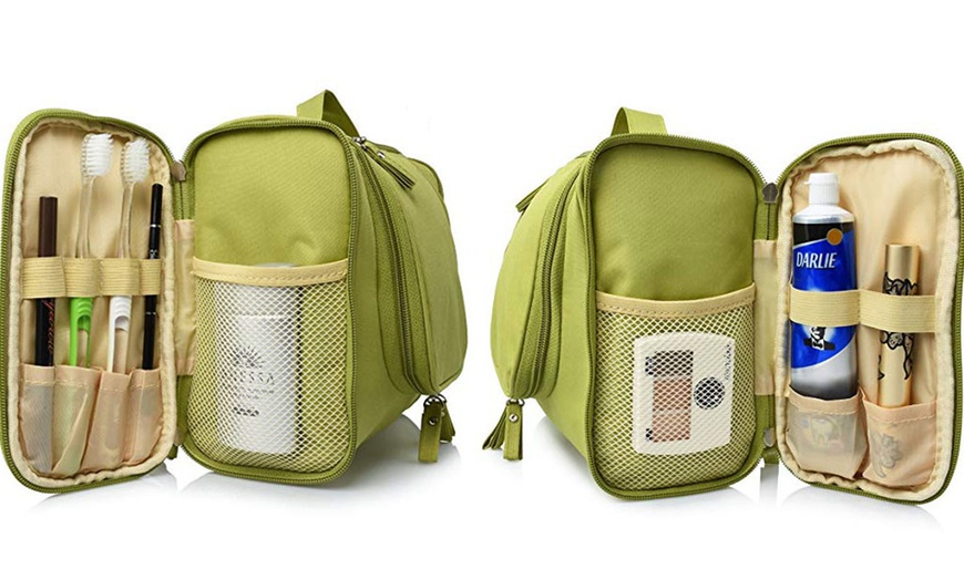 Image 4: One or Two Multi-Compartment Waterproof Toiletry Bags