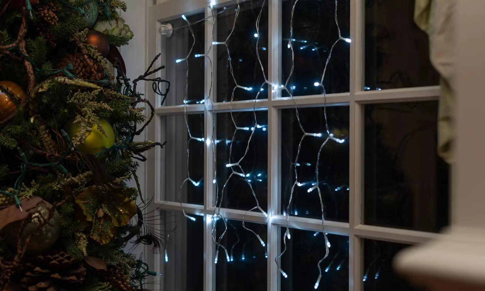 Solar-Powered LED Icicle String Lights (1-, 2-, or 4-Pack) - Primary Image