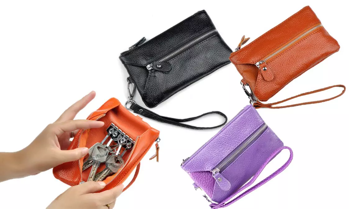 1 ou 2 portefeuilles multifonctionnels 2 en 1 en cuir véritable - Primary Image