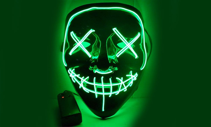 Image 11: The Purge Halloween LED Mask