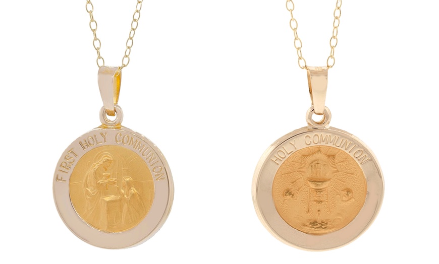 gold first communion necklace