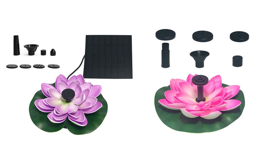 Image 11: Solar-Powered Floating Lotus Water Fountain