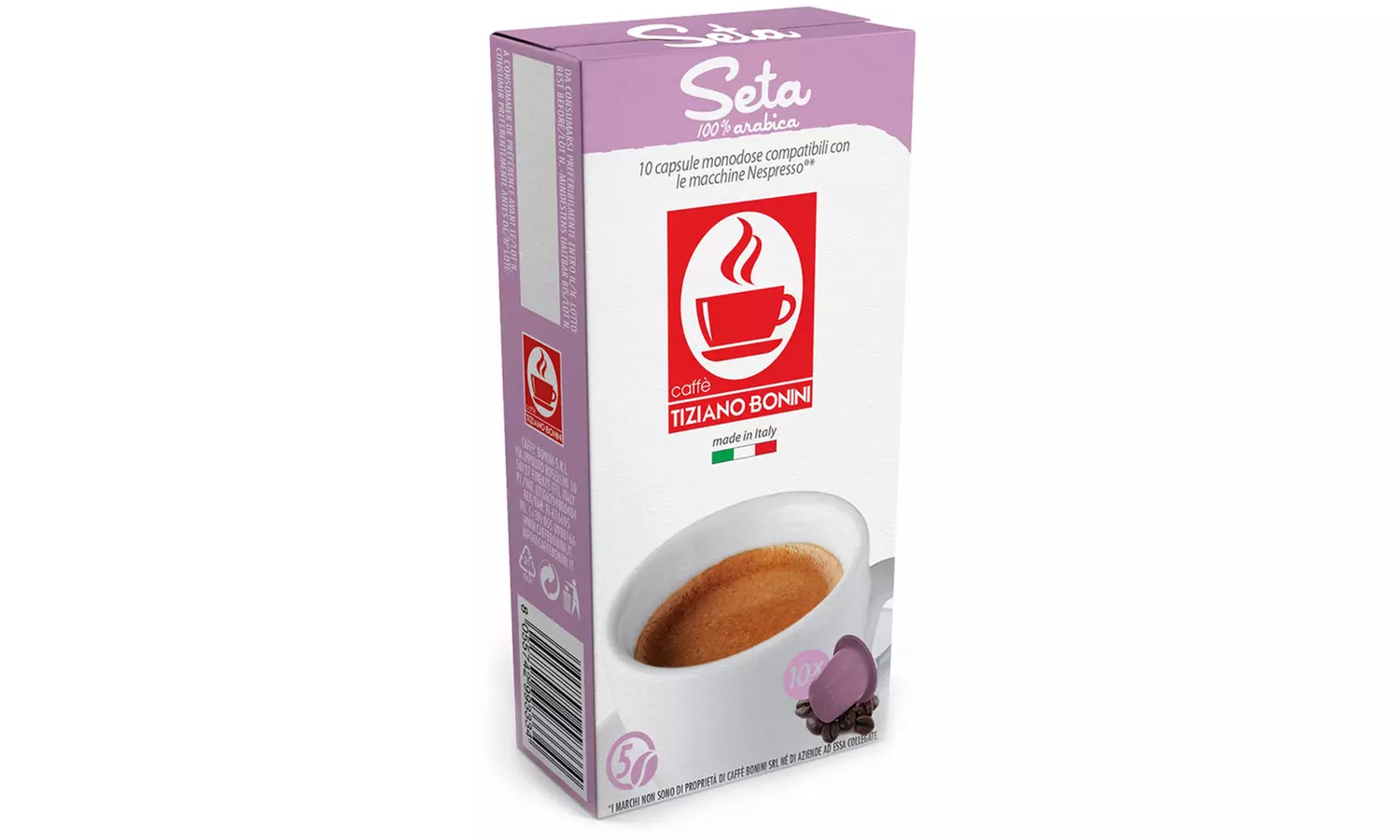 Assortiment de capsules compatibles Nespresso - Café N° 1 en Italie 10 saveurs différentes - Second Medium