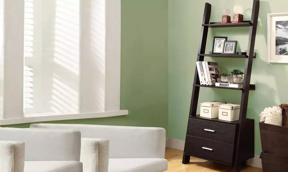 Monarch Specialties Modern Style Ladder Bookcase - Primary Image