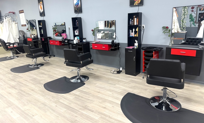 Image 1: 1 or 2 Sessions of Straightening, Brazilian Blowout, or Mani-Pedi