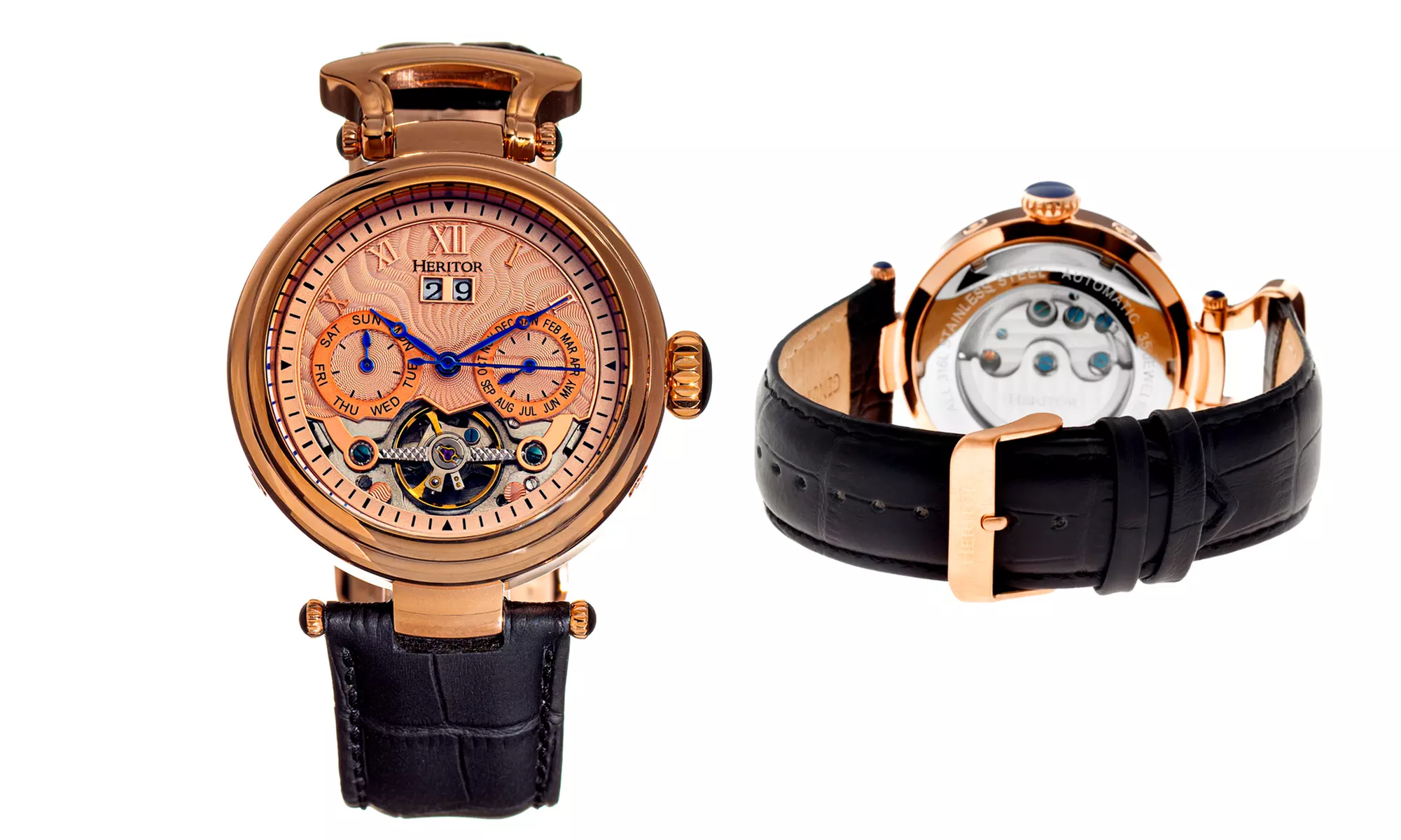 Heritor Automatic Ganzi Semi-Skelett-Armbanduhr