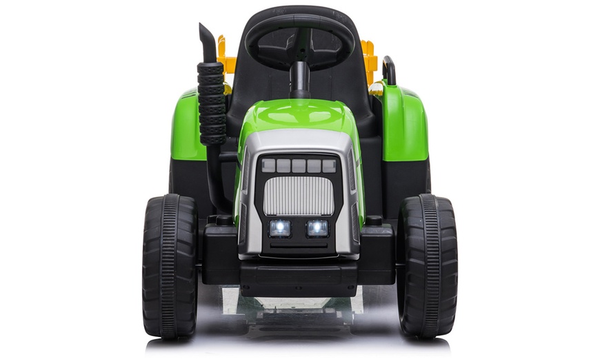 Image 2: Kids' Green Electric Ride-On Tractor