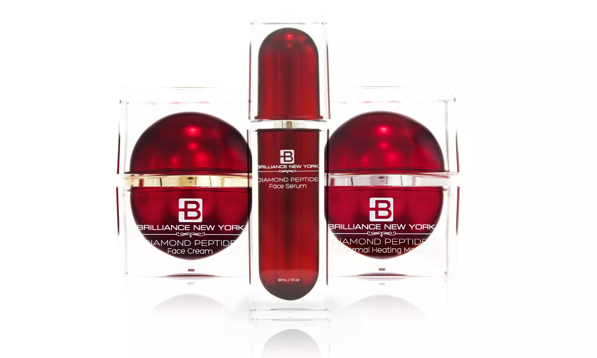 Brilliance New York Ruby Thermal Heating Mask, Facial Serum, and Face Cream Bundle - Primary Image