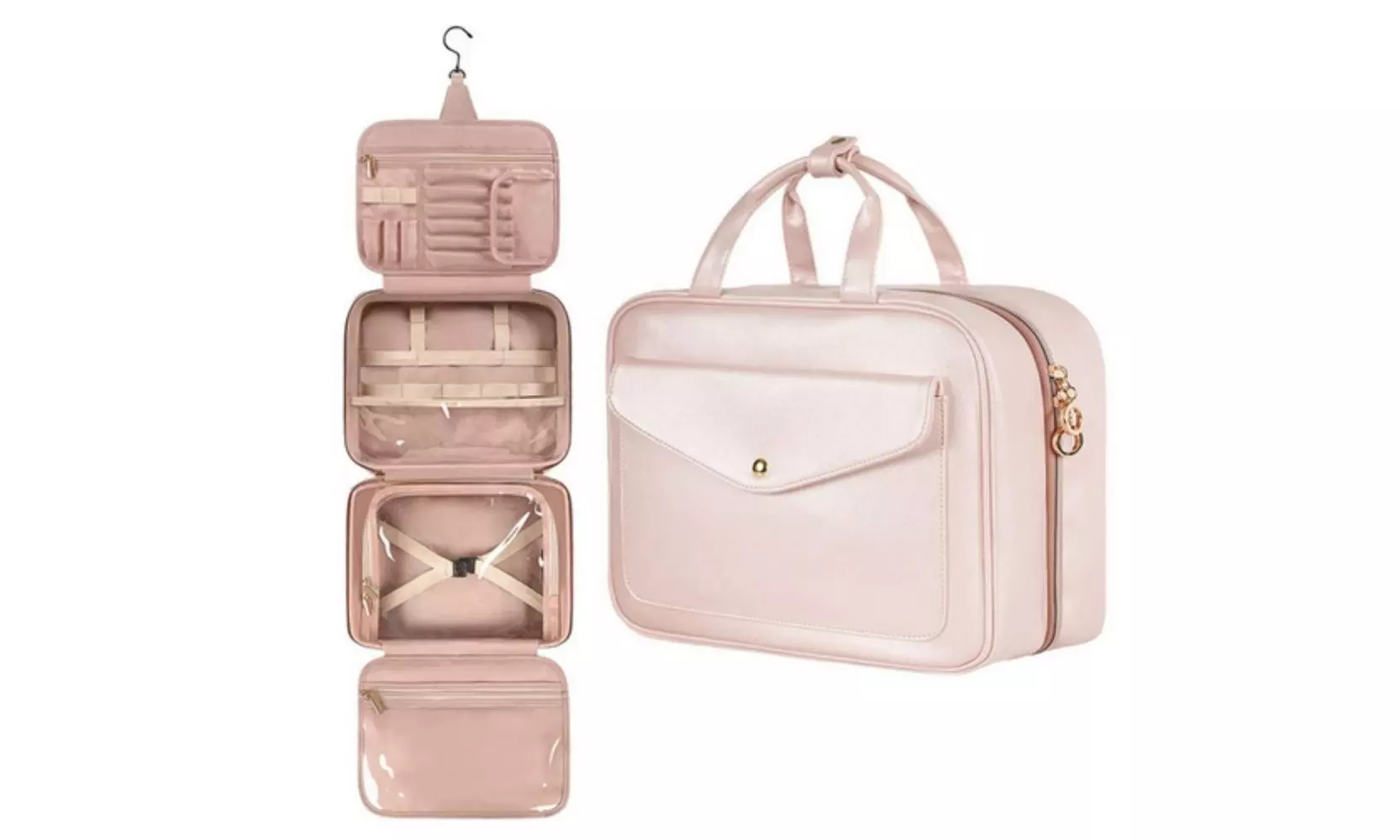 Women's Portable Travel Cosmetic and Wash Kit Storage Bag