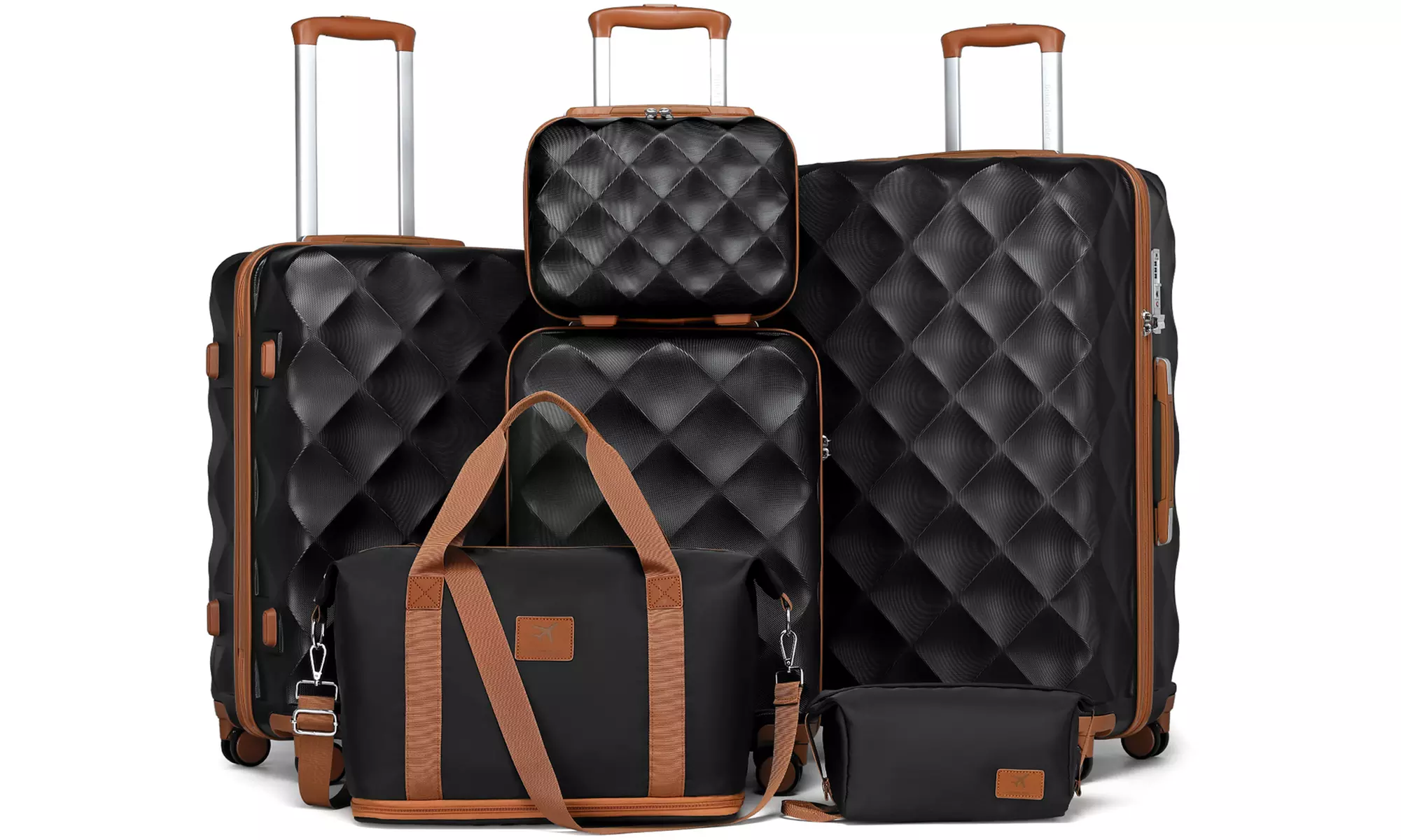 Set van 1, 2 of 4 koffers inclusief reistassen