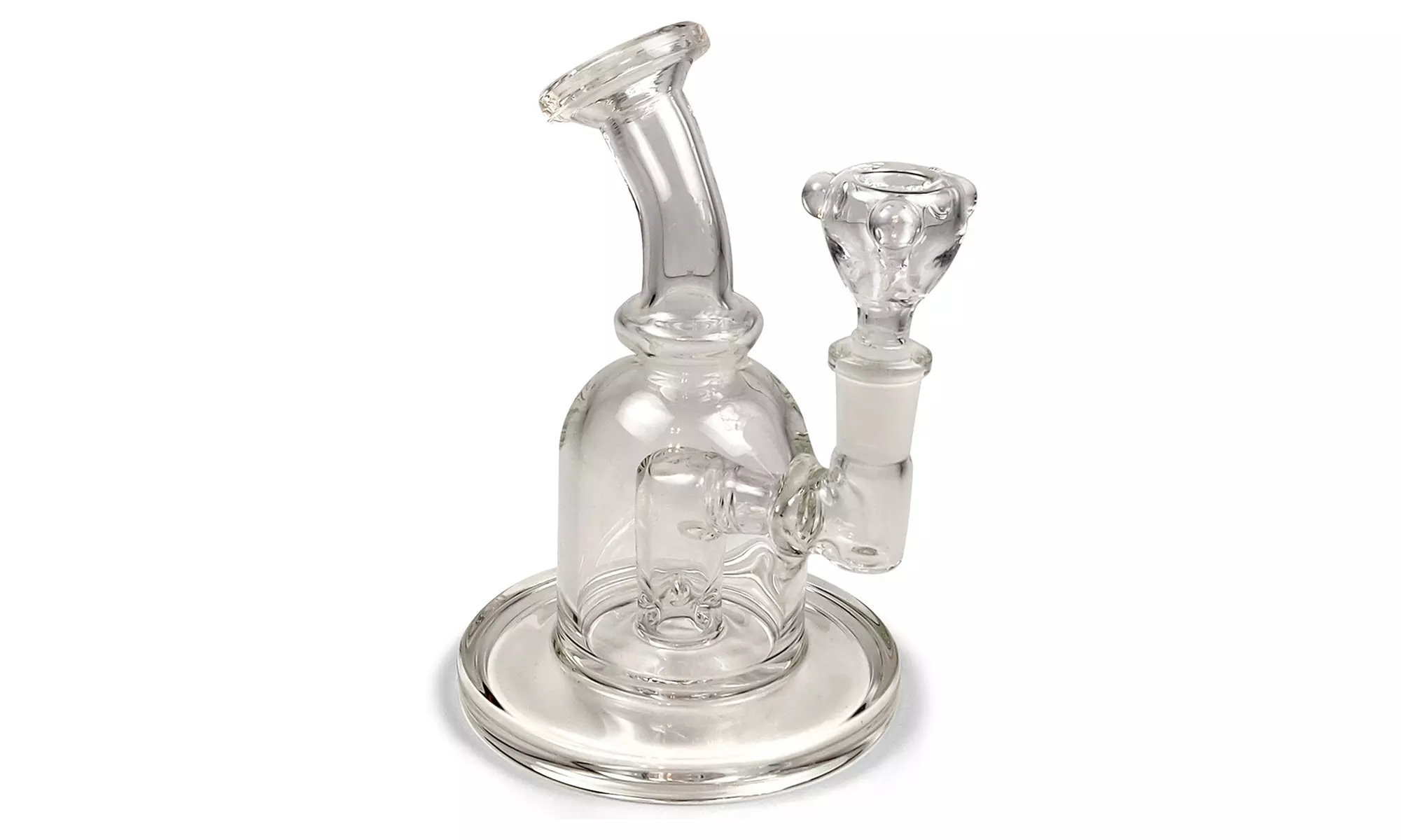 Mini Clear Glass Rig Water Pipe Bubbler from WeVape - Primary Image