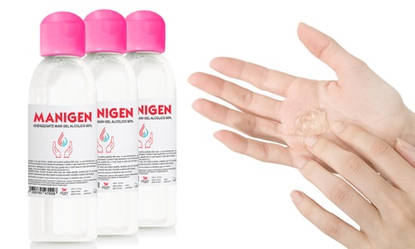 Fino a 6 gel igienizzanti Manigen da 100 ml