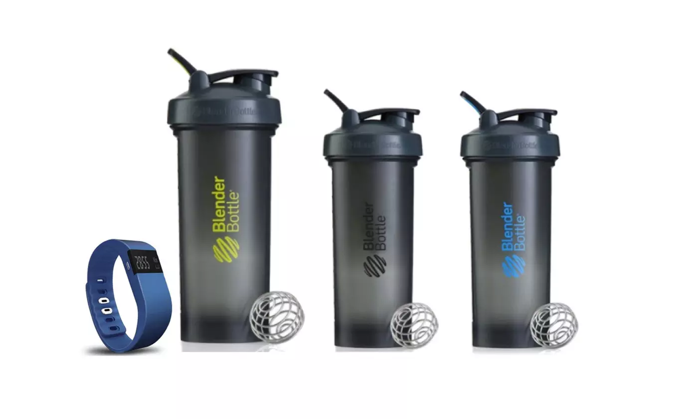 Pro 45 Blender Bottle with Blue Fitness Tracker - Primary Image
