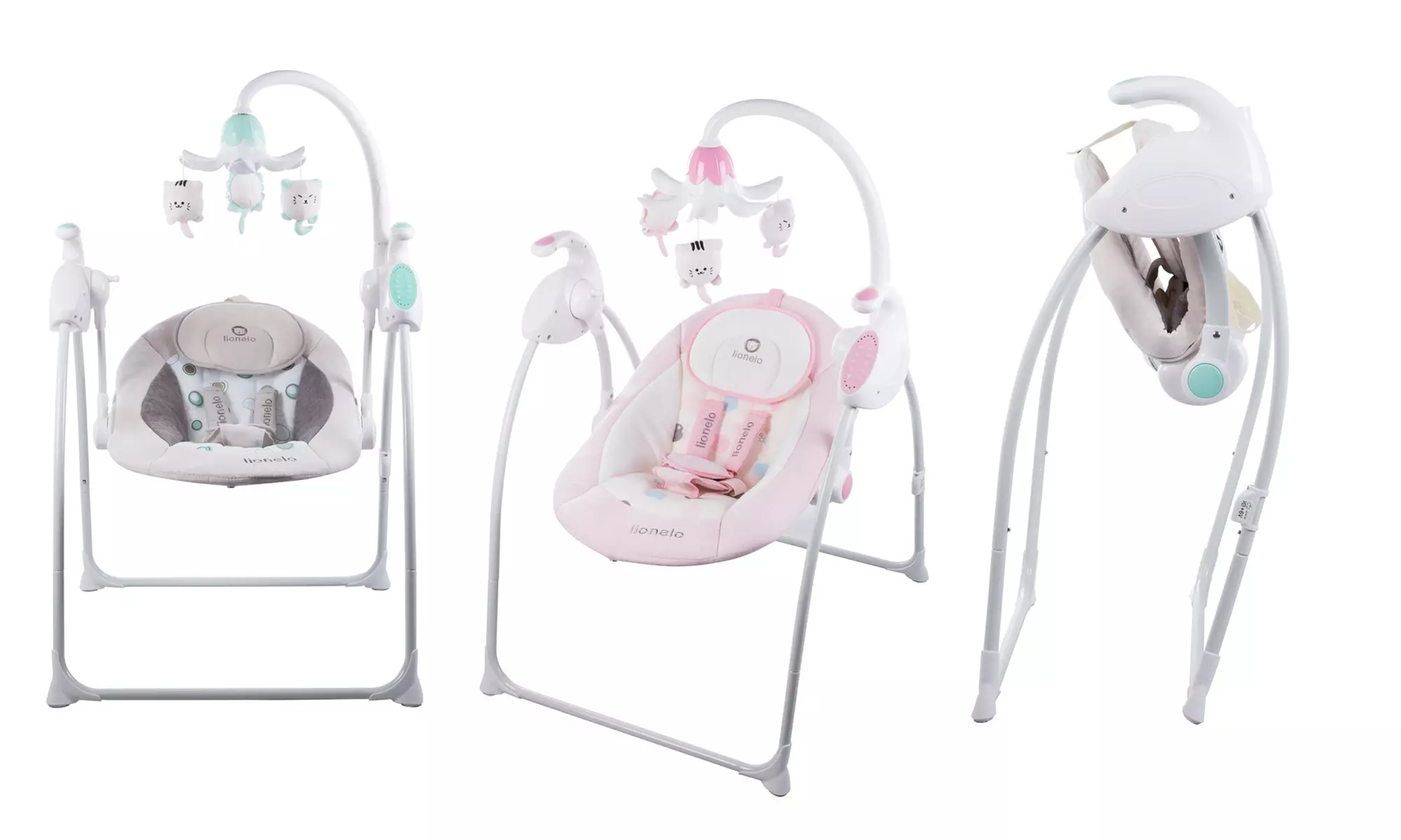 Balançoire bébé Lionelo avec moustiquaire et boîte à musique - Primary Image