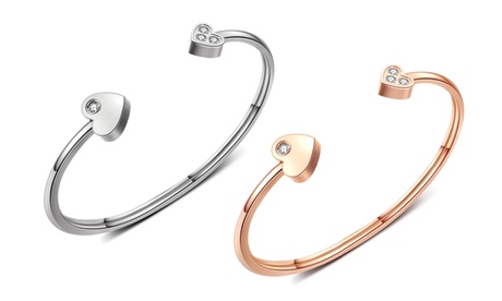 Bangle doppio cuore Paris disponibile in 2 colori