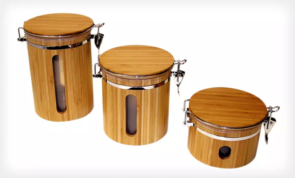 $36.99 for a Le Chef 3-Piece Storage Canister Set (Up to 43% Off). Two Styles Available. Free Shipping and Returns. - Second Medium