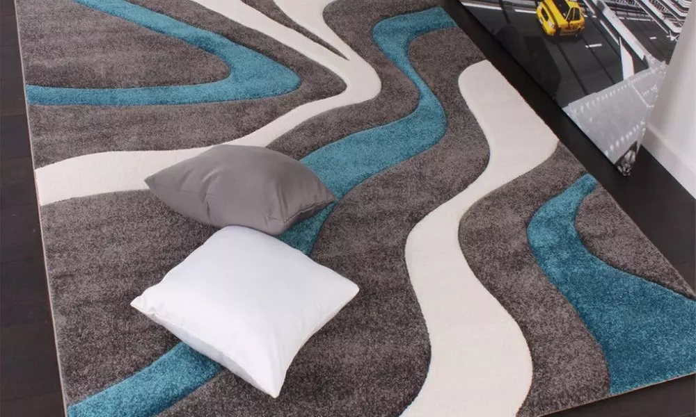 Tapis motifs vague, disponibles en plusieurs coloris et dimensions - Primary Image